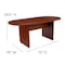 Flash Furniture Oval 35" W, 72" L, 29.5" H, Laminate Top, Red BLN-6GCCHRX000-BK-GG - alternate 4